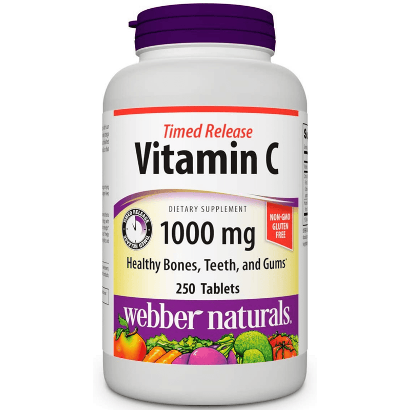 Webber Naturals Vitamin C 1000 mg - 250 Tabletas - Puro Estado Fisico