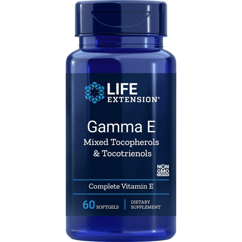 Life Extension Gamma E Mixed Tocopherols and Tocotrienols - 60 Cápsulas - Puro Estado Fisico