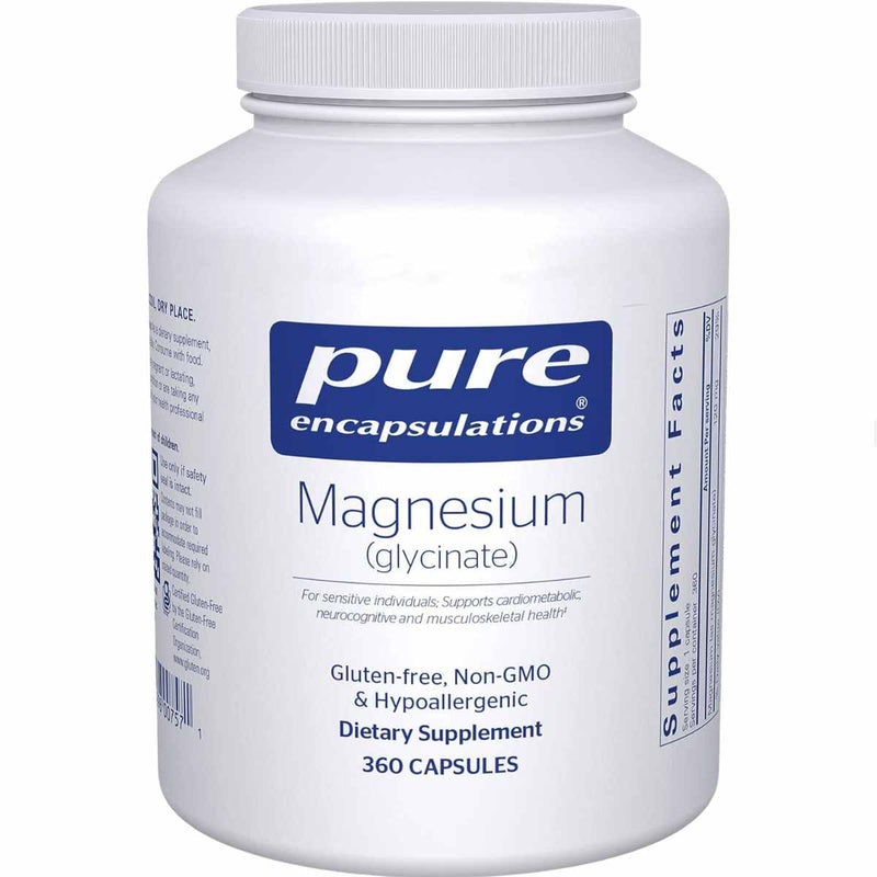 Glicinato de Magnesio - 360 Cápsulas - Puro Estado Fisico