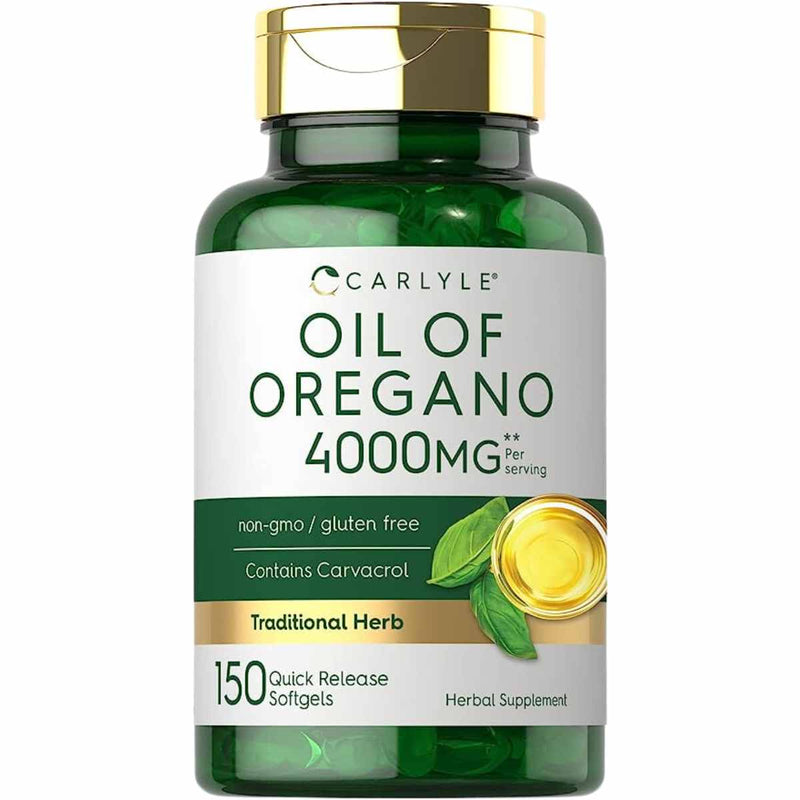 Extracto de Aceite de Orégano - 4000 mg - 150 Cápsulas Blandas de Liberación Rápida - Puro Estado Fisico