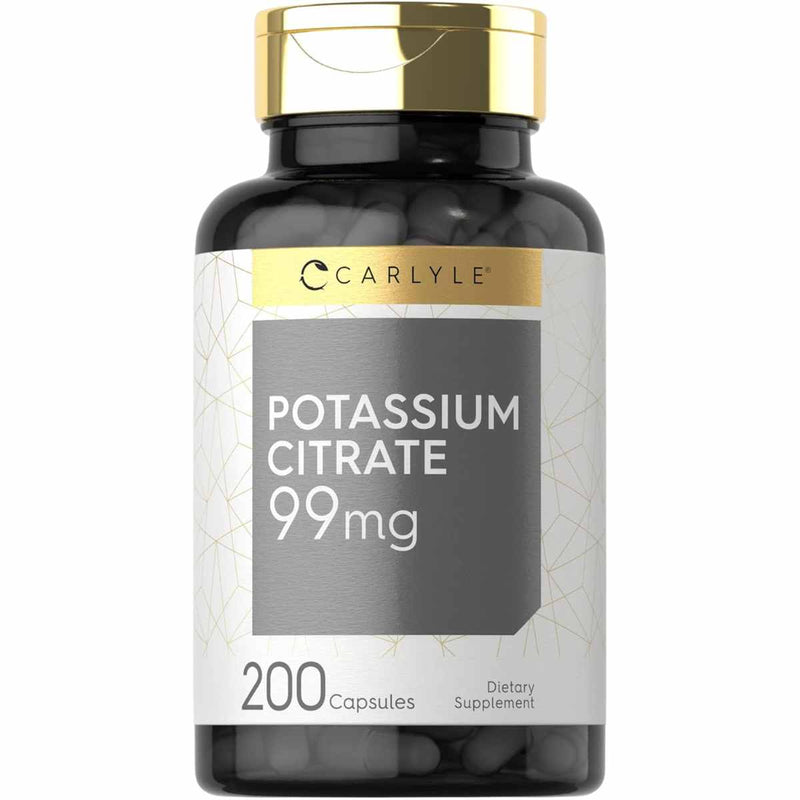 Citrato de Potasio - 99 mg - 200 Cápsulas - Puro Estado Fisico