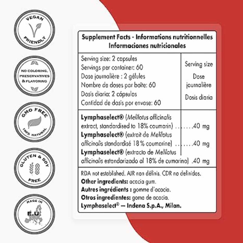 Extracto de Melilotus Officinalis 40 mg - 120 Cápsulas Vegetarianas - Puro Estado Fisico