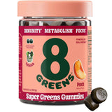 8Greens Soporte Inmunológico  - Sabor Melocotón - 50 Gomitas Veganas - Puro Estado Físico