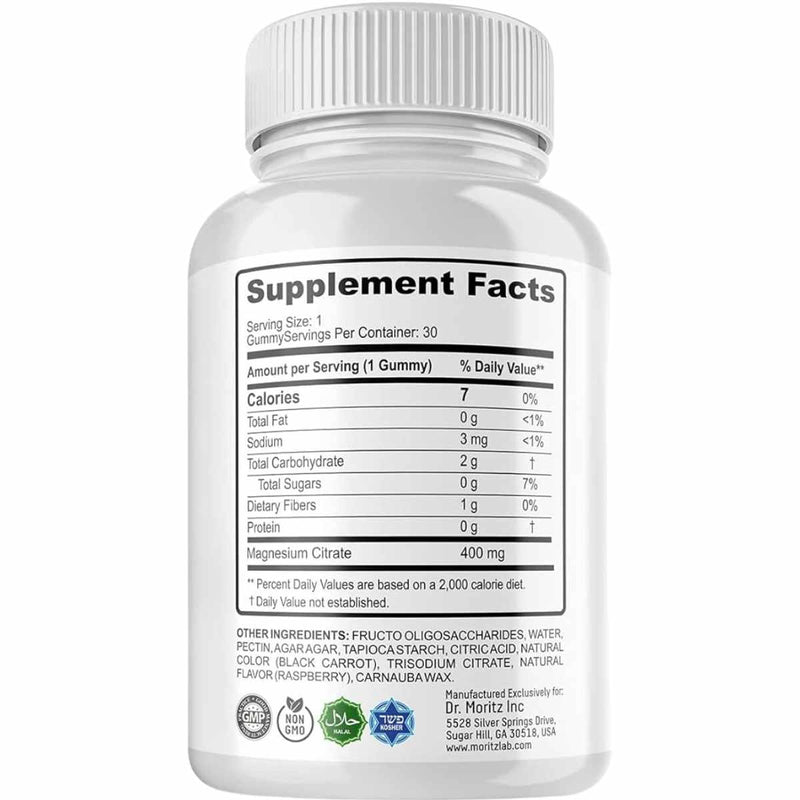 Citrato de Magnesio - 400 mg - Puro Estado Fisico