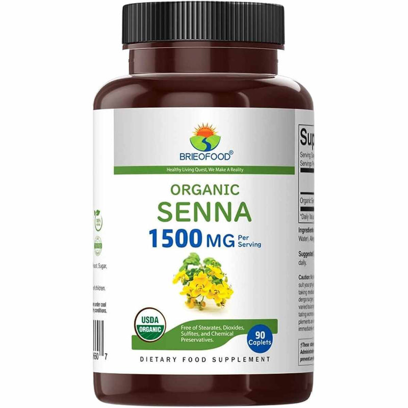 Senna Orgánico 1500mg - 90 Tabletas - Puro Estado Fisico