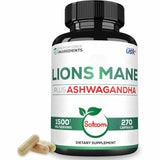 Hongo Melena de León con Ashwagandha - 270 Cápsulas - Puro Estado Fisico