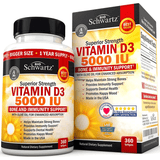 BioSchwartz Vitamin D3 5.000 IU - 360 Cápsulas Blandas - Puro Estado Fisico