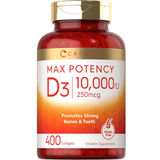 Vitamina D3 10000 IU - 400 Cápsulas Blandas - Puro Estado Fisico