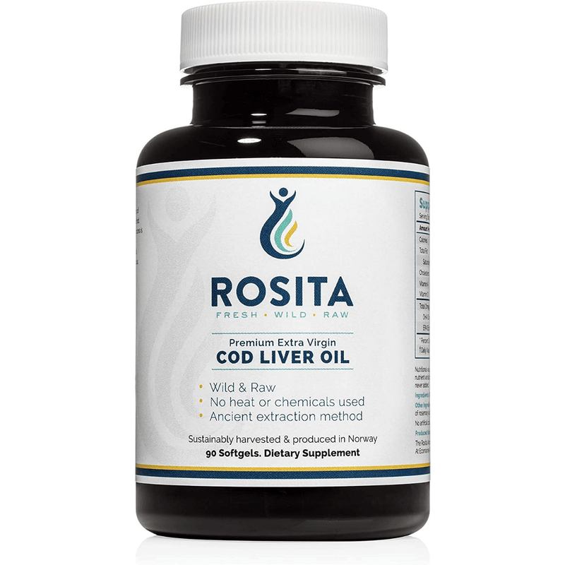 Rosita Extra Virgin Cod Liver Oil - 90 Cápsulas Blandas - Puro Estado Fisico