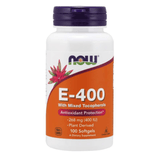 NOW Foods Vitamin E-400  Mixed Tocopherols - 100 Cápsulas Blandas - Puro Estado Fisico