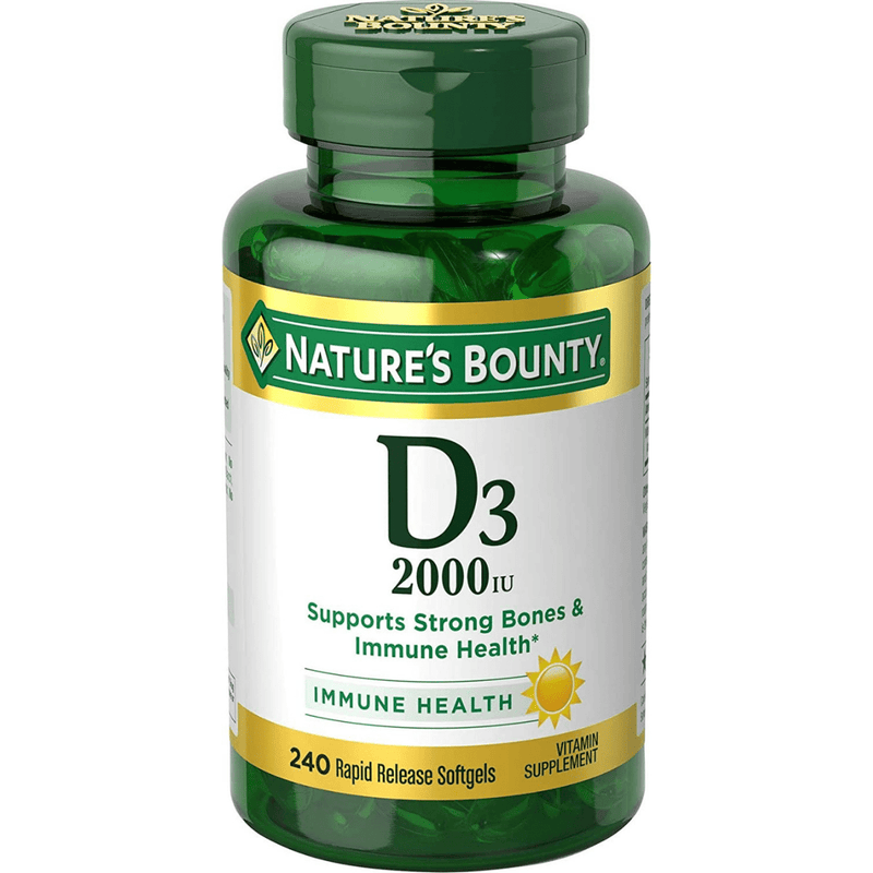 Nature’s Bounty Vitamin D3 - 240 Cápsulas Blandas - Puro Estado Fisico