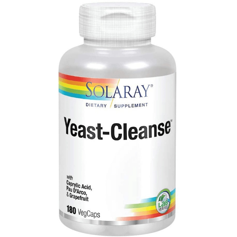 Solaray Yeast Cleanse - 180 Cápsulas - Puro Estado Fisico