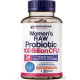 Wholesome Wellness Raw Probiotics - 30 Cápsulas De Origen Vegetal - Puro Estado Fisico