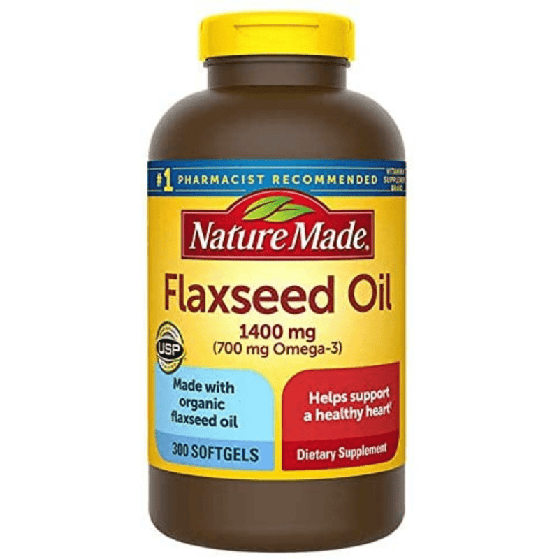 Nature Made Flaxseed Oil - 300 Cápsulas Blandas - Puro Estado Fisico