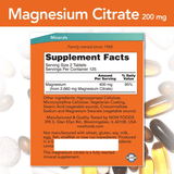 NOW Foods Magnesium Citrate - 250 Tabletas - Puro Estado Fisico
