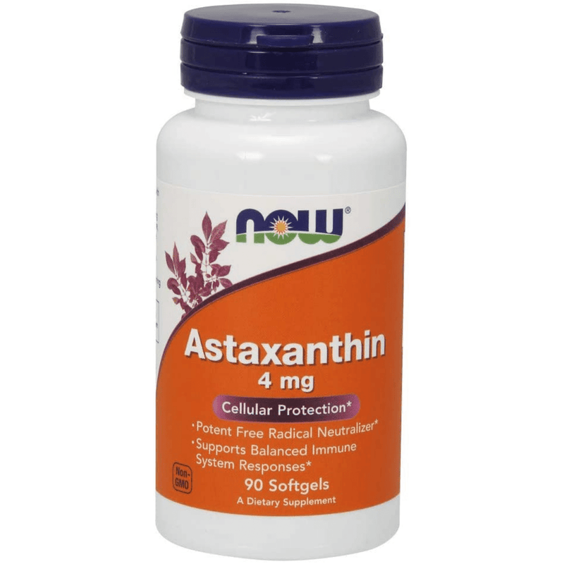 NOW Foods Astaxanthin - 90 Cápsulas Blandas - Puro Estado Fisico