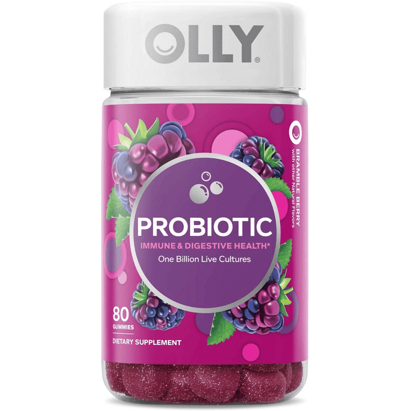 OLLY Probiotic and Digestive Support - Bayas - 80 Gomitas - Puro Estado Fisico