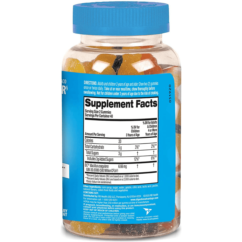 Schiff Daily Probiotic - Salpicadura de Frutas - 80 Gomitas - Puro Estado Fisico