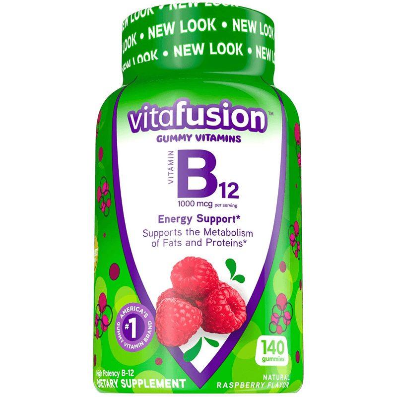 VitaFusion Vitamin B-12 - Frambuesa - 140 Gomitas - Puro Estado Fisico