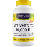 Healthy Origins Vitamin D3 10000 IU - 360 Cápsulas Blandas - Puro Estado Fisico