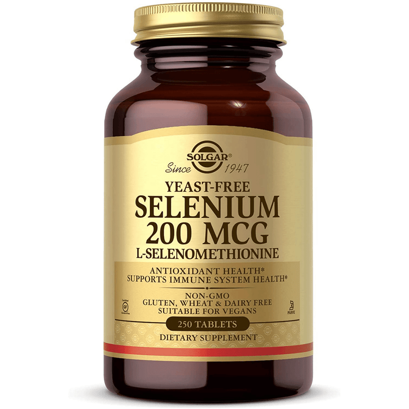 Solgar Yeast-Free Selenium 200 mcg - 250 Tabletas - Puro Estado Fisico