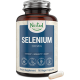 Nested Naturals Selenium - 200 mcg - 90 Cápsulas Veganas - Puro Estado Fisico