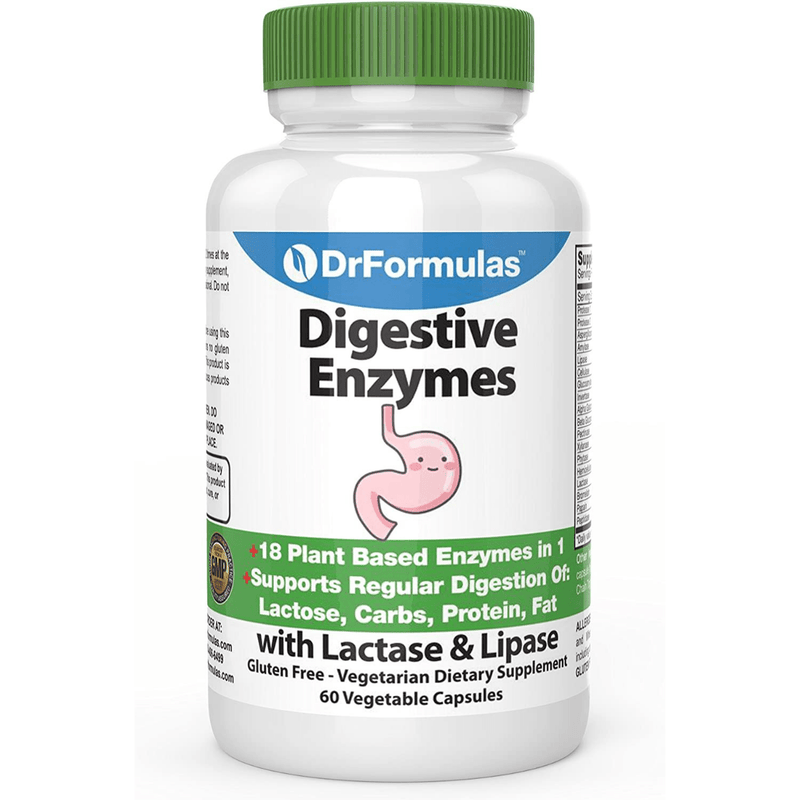 DrFormulas Digestive Enzymes - 60 Cápsulas De Origen Vegetal - Puro Estado Fisico
