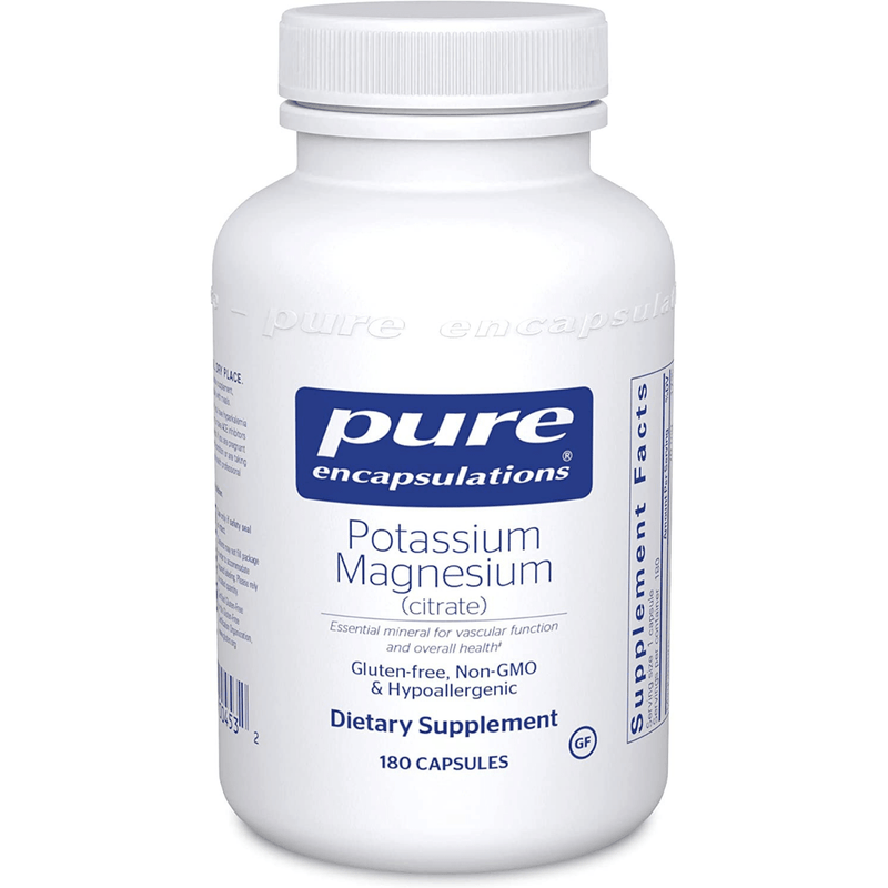 Pure Encapsulations Potassium Magnesium (Citrate) - 180 Cápsulas - Puro Estado Fisico