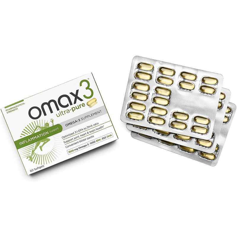 Omax3 Omega 3 Fish Oil Pills - 60 Cápsulas Blandas - Puro Estado Fisico