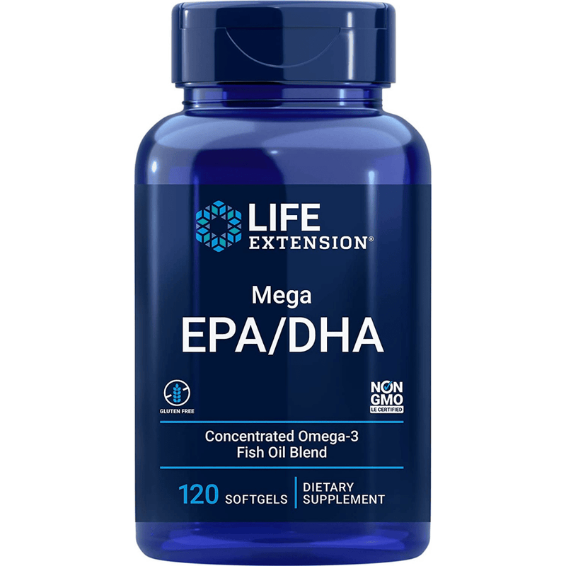 Life Extension Mega EPA/DHA - 120 Cápsulas Blandas - Puro Estado Fisico