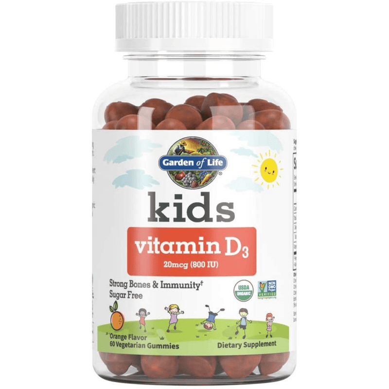 Garden of Life Organic Vitamina D3 - Orange - 60 Vegetarian Gummies - Puro Estado Fisico
