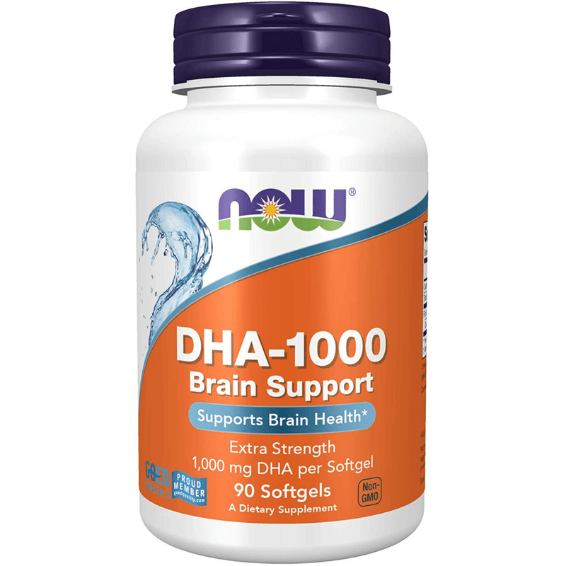 NOW Foods DHA-1000 Brain Support - 90 Cápsulas Blandas - Puro Estado Fisico
