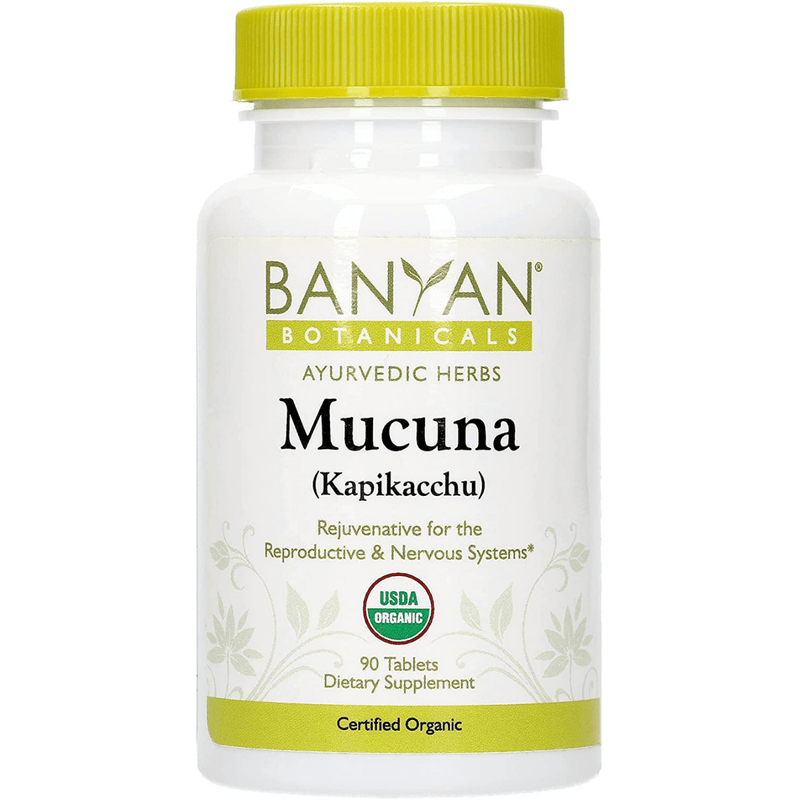 Banyan Botanicals Mucuna Pruriens - 90 Tabletas - Puro Estado Fisico