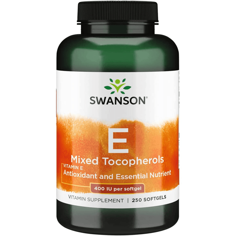 Swanson Vitamin E Mixed Tocopherols - 250 Cápsulas Blandas - Puro Estado Fisico