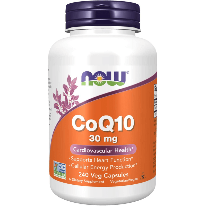 NOW Foods Coenzyme Q10 30 mg - 240 Cápsulas Vegetales - Puro Estado Fisico