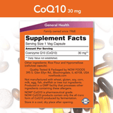 NOW Foods Coenzyme Q10 30 mg - 240 Cápsulas Vegetales - Puro Estado Fisico