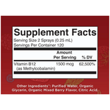 MaryRuth Organics Vitamin B 12 Spray - Bayas - 30 ml - Puro Estado Fisico