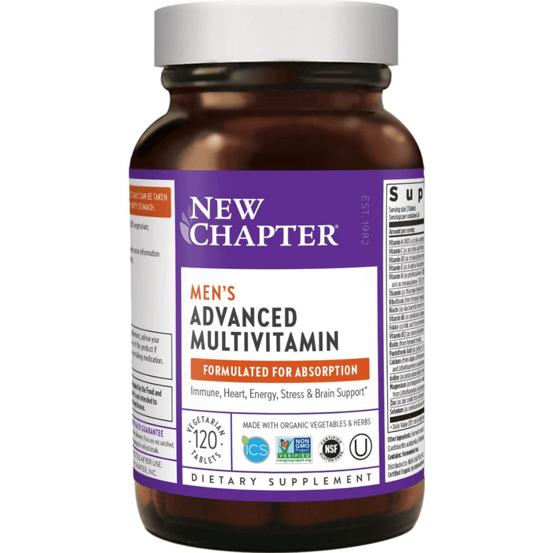 New Chapter Men's Advanced Multivitamin - 120 Tabletas Vegetarianas - Puro Estado Fisico