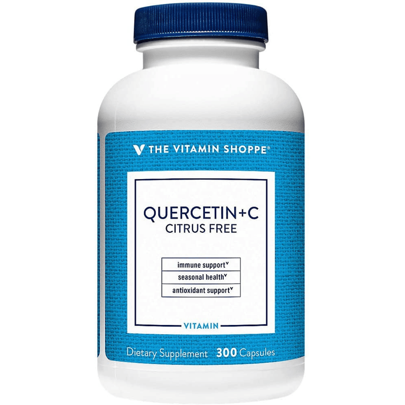 The Vitamin Shoppe Quercetin + Vitamin C - 300 Cápsulas - Puro Estado Fisico