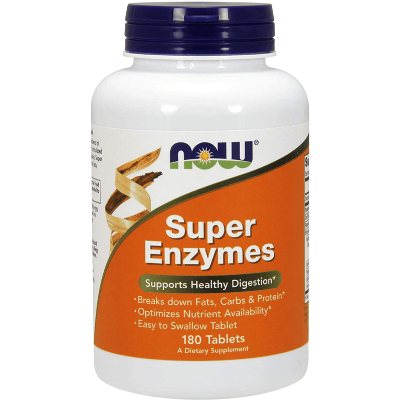 NOW Foods Super Enzymes - 180 Tabletas - Puro Estado Fisico