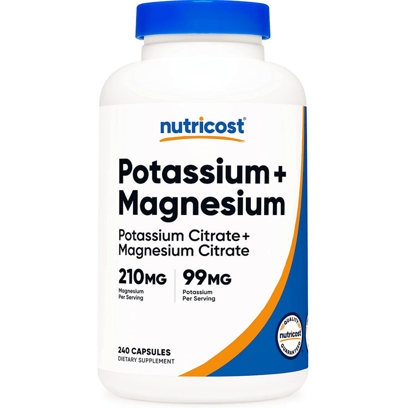 Nutricost Potassium + Magnesium Citrate - 240 Cápsulas - Puro Estado Fisico