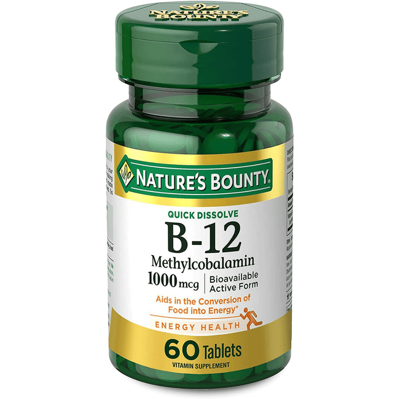 Nature’s Bounty Vitamin B12 - 60 Tabletas - Puro Estado Fisico