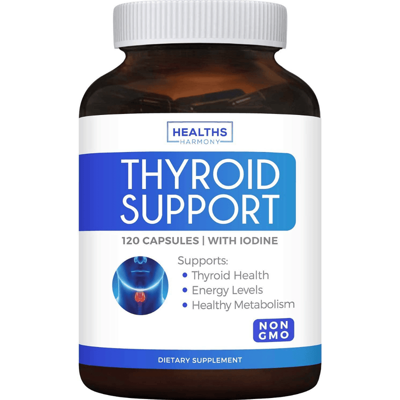 Healths Harmony Thyroid Support with Iodine - 120 Cápsulas - Puro Estado Fisico