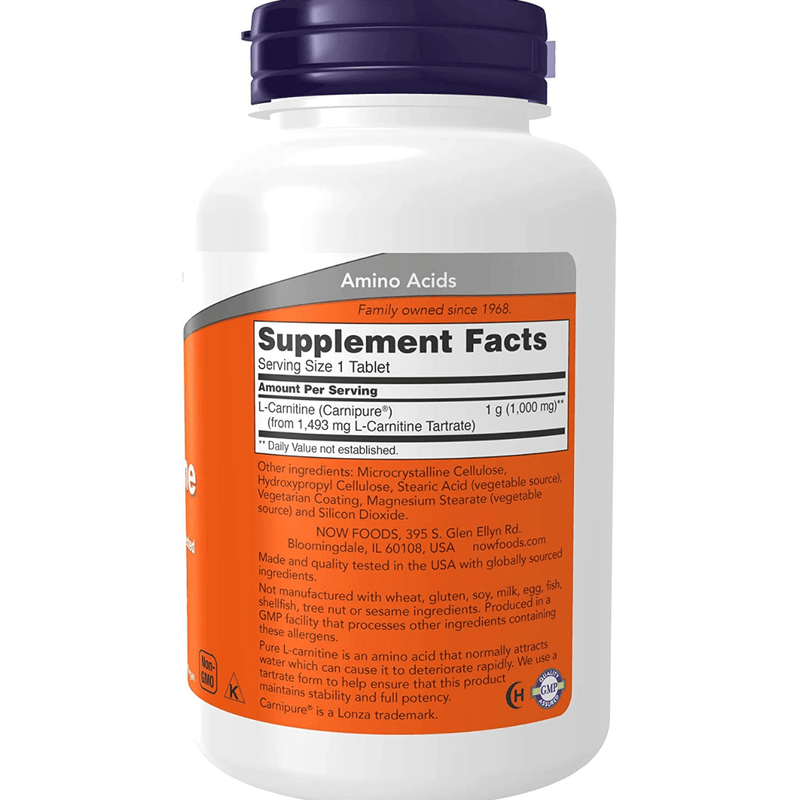 NOW Foods L-Carnitina 1000 Mg - Puro Estado Fisico