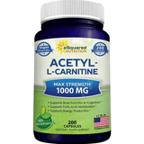 aSquared Nutrition Acetil L-Carnitina 1000Mg - 200 Cápsulas - Puro Estado Fisico
