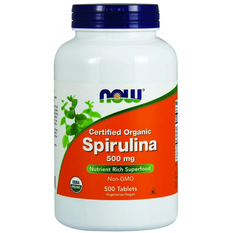 NOW Foods Spirulina 500 mg - 500 Tabletas - Puro Estado Fisico