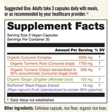 NatureWise Curcumina De Cúrcuma Más Jengibre Orgánico y Bioperina - Puro Estado Fisico