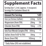 Trace Minerals Hierro Iónico 22 Mg - 56 ml - Puro Estado Fisico