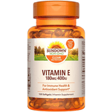 Sundown Naturals Vitamina E 400 IU - 100 Cápsulas Blandas - Puro Estado Fisico