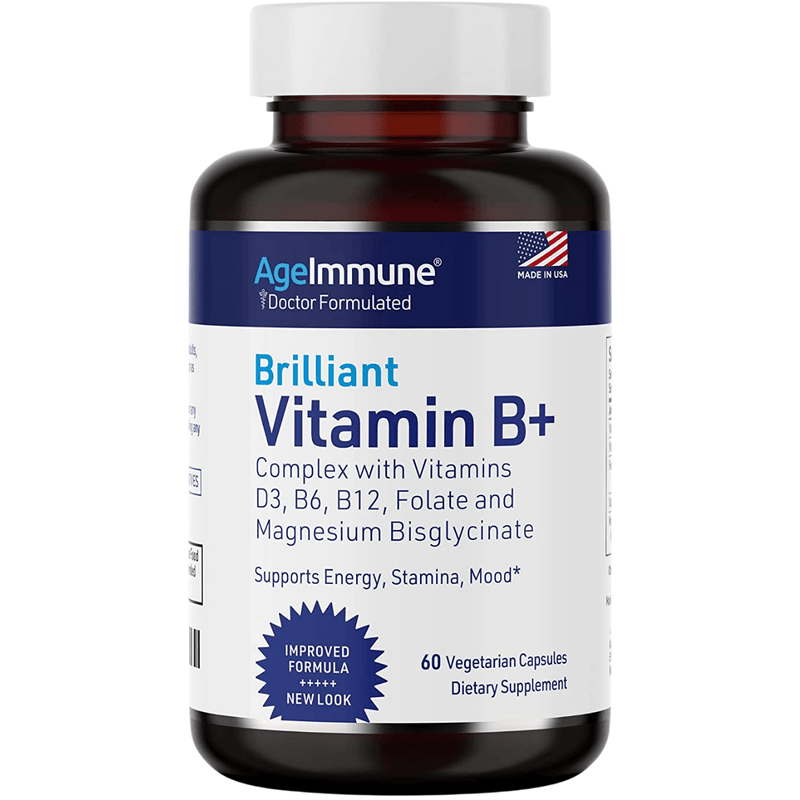 Brilliant Vitamina B+ - 60 Cápsulas Vegetarianas - Puro Estado Fisico